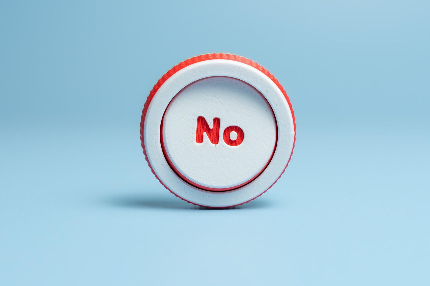 Decision "Yes or No" Spinner with Textured Edge