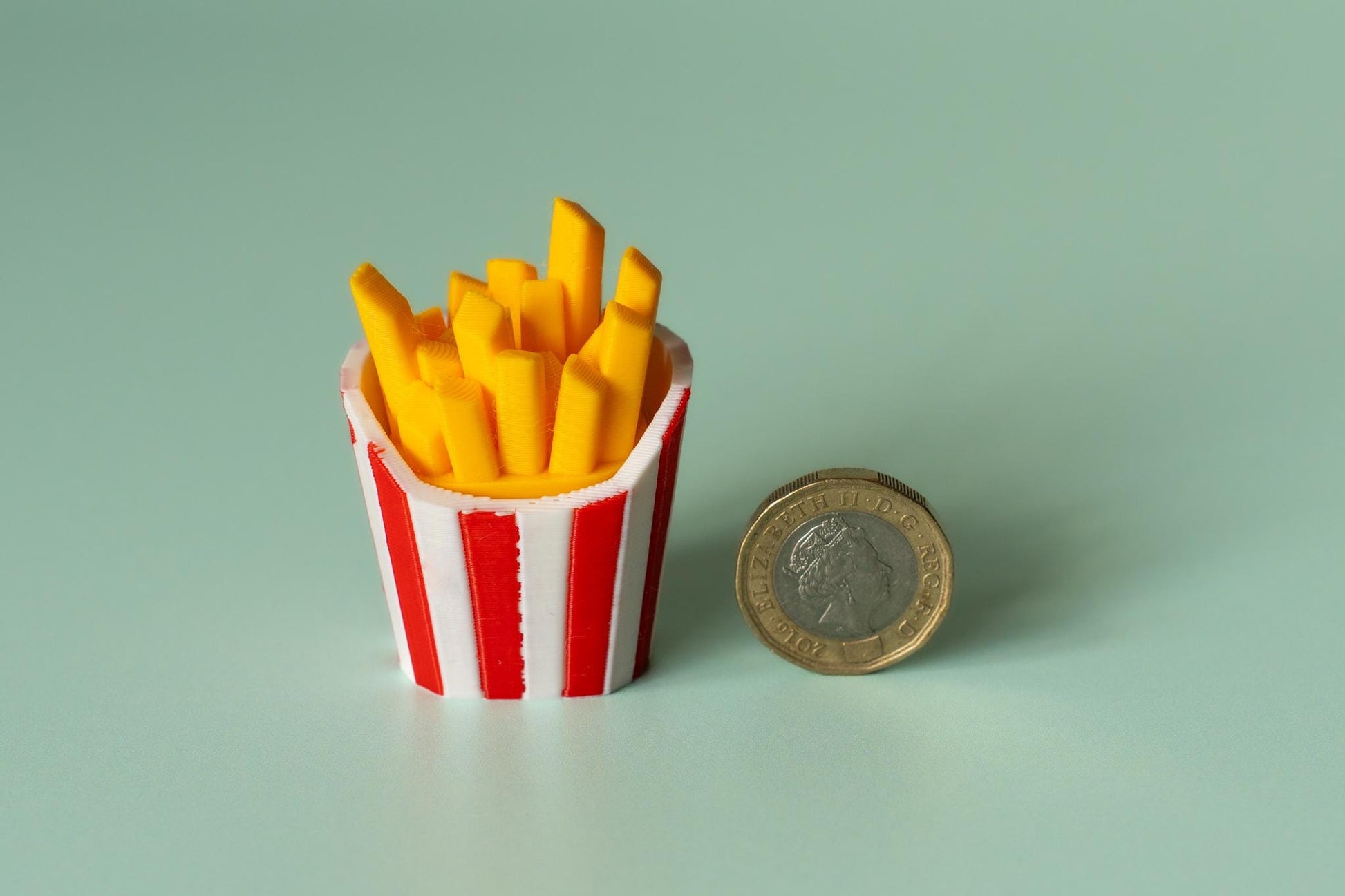 French Fries Fidget Clicker with Wrist Strap or Keychain