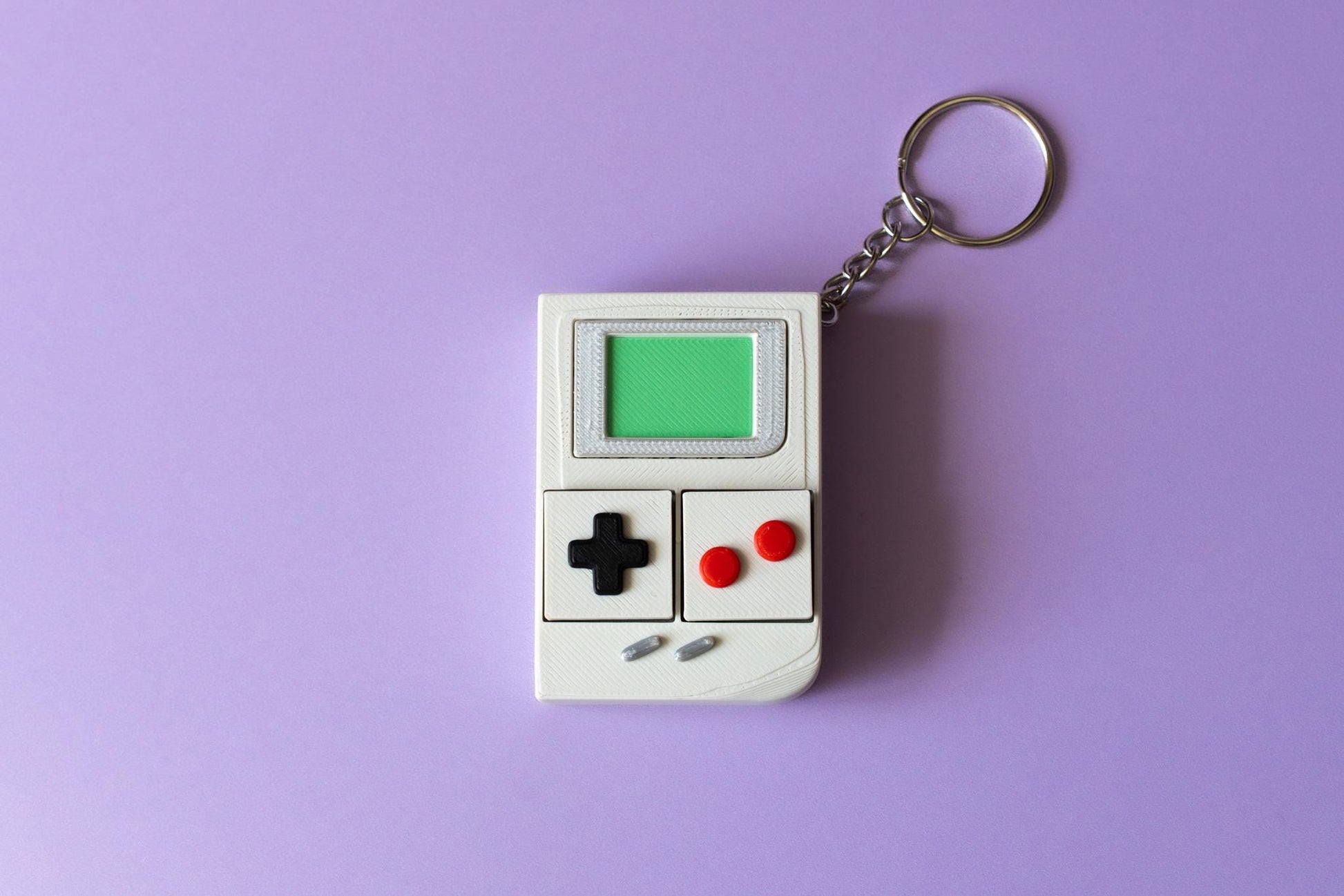 Retro Handheld Console Fidget Clicker with Wrist Strap or Keychain