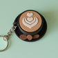 Coffee Cup & Beans Fidget Clicker with Wrist Strap or Keychain