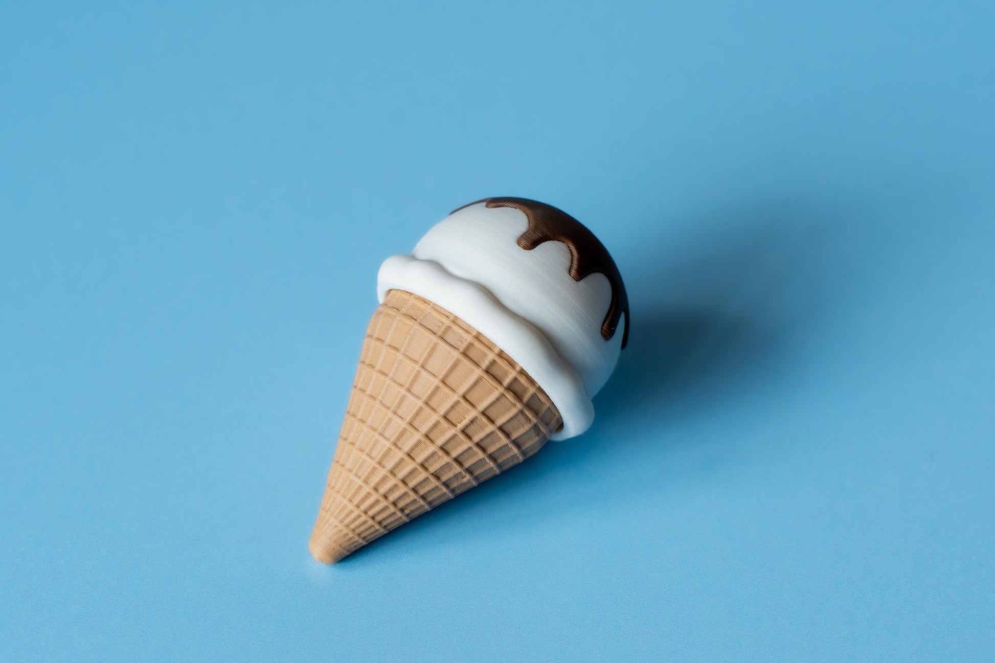 Ice Cream Cone Fidget Clicker with Wrist Strap or Keychain