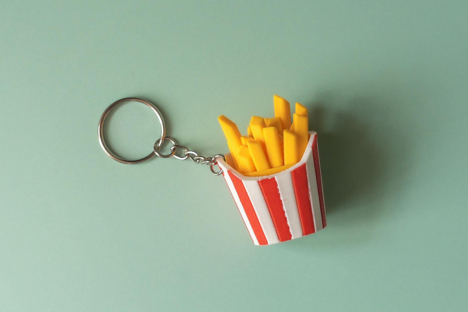 French Fries Fidget Clicker with Wrist Strap or Keychain
