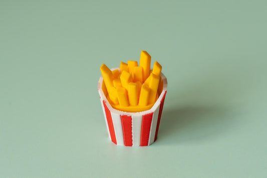 French Fries Fidget Clicker with Wrist Strap or Keychain