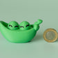 Two Peas in a Pod Fidget Clicker with Wrist Strap or Keychain