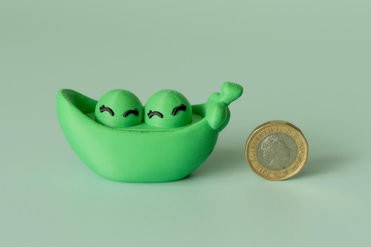 Two Peas in a Pod Fidget Clicker with Wrist Strap or Keychain