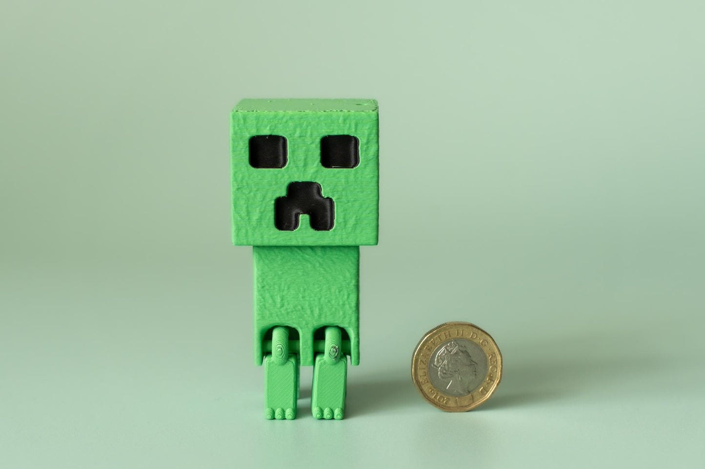 Gaming Block Creep Fidget Clicker with Wrist Strap or Keychain