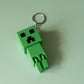 Gaming Block Creep Fidget Clicker with Wrist Strap or Keychain