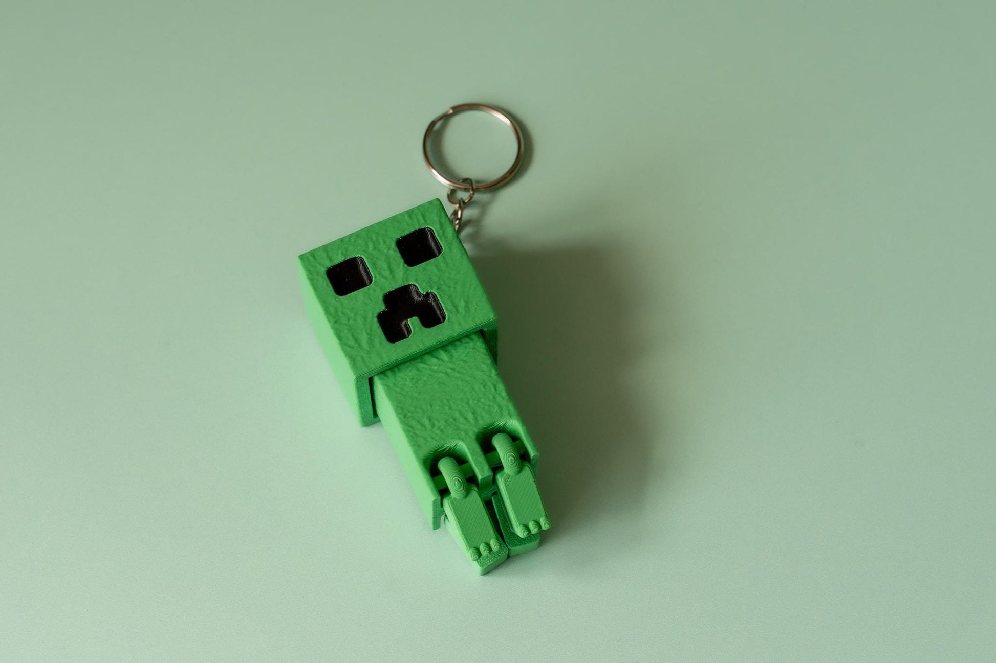 Gaming Block Creep Fidget Clicker with Wrist Strap or Keychain
