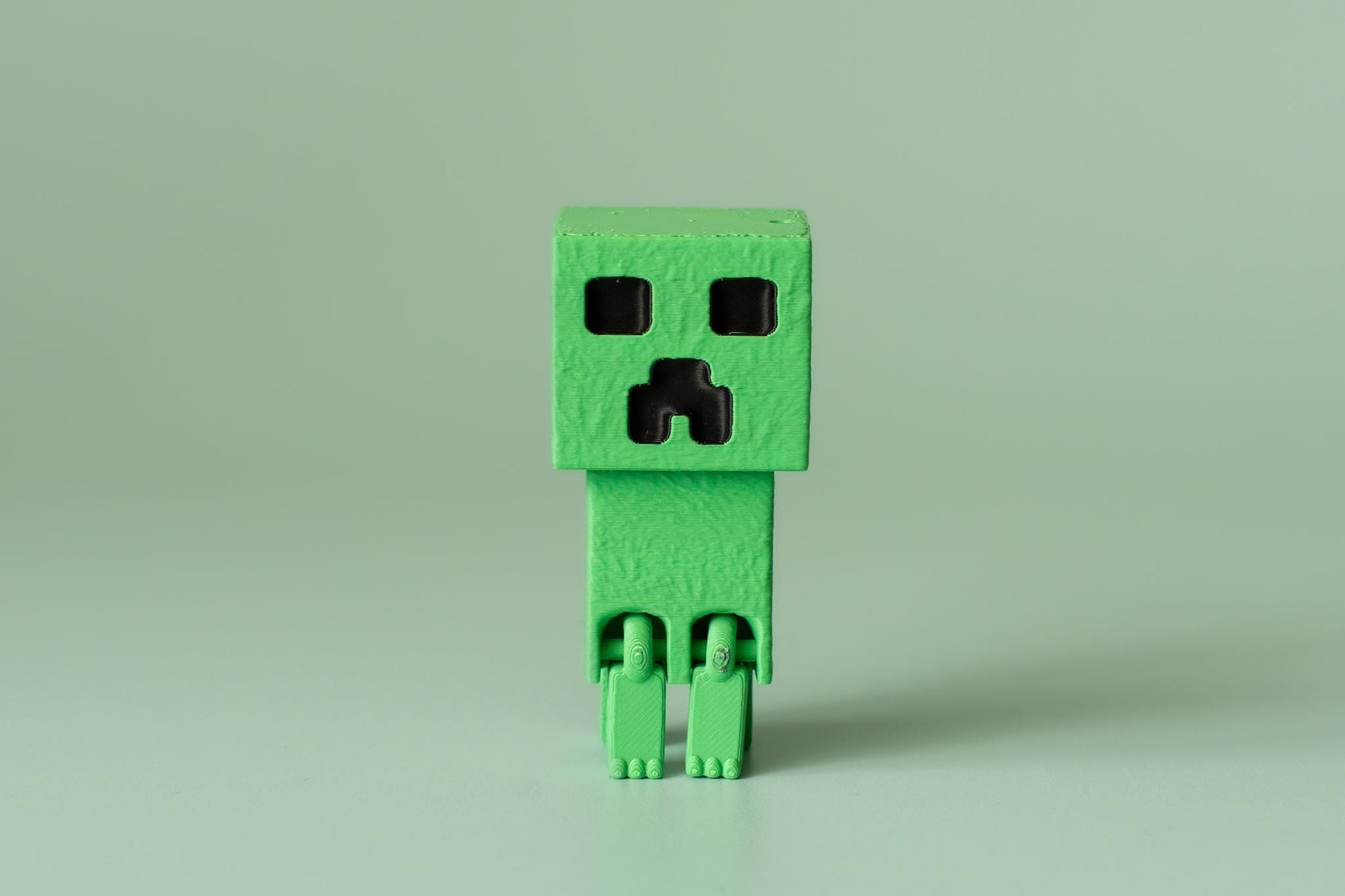 Gaming Block Creep Fidget Clicker with Wrist Strap or Keychain