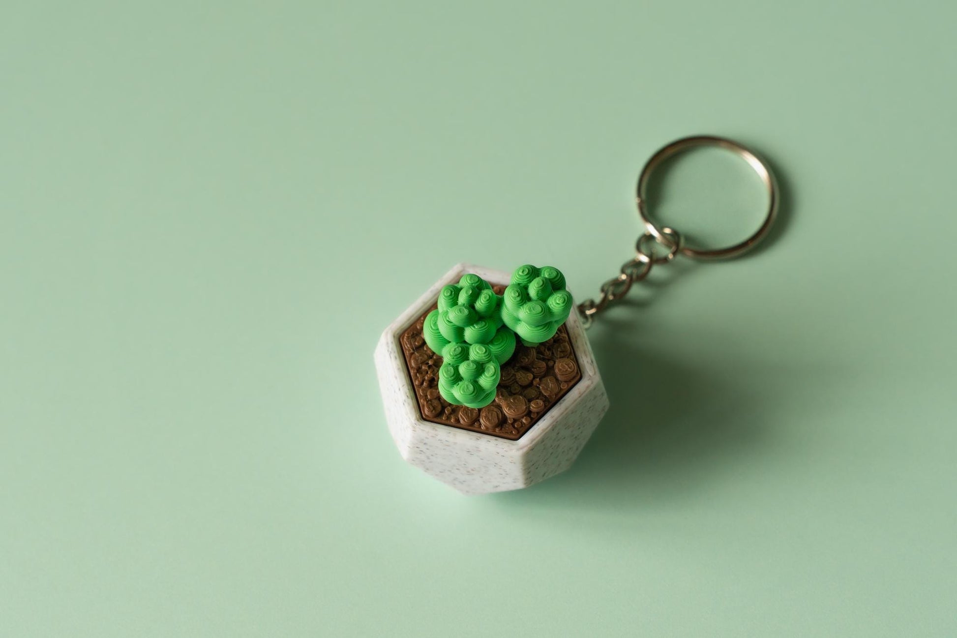 Succulent Fidget Clicker with Wrist Strap or Keychain