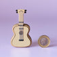 Acoustic Guitar Fidget Clicker with Wrist Strap or Keychain
