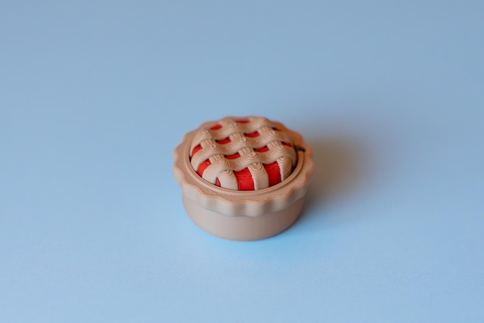 Cherry Pie Fidget Clicker with Spinning Top with Wrist Strap or Keychain