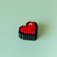 Retro 8‑Bit Heart Fidget Clicker - Pixel Style Sensory Desk Fidget with Keyring or Wrist Strap