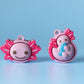 Axolotl Fidget Clickers with Wrist Strap or Keychain - 2 Designs to Choose From!