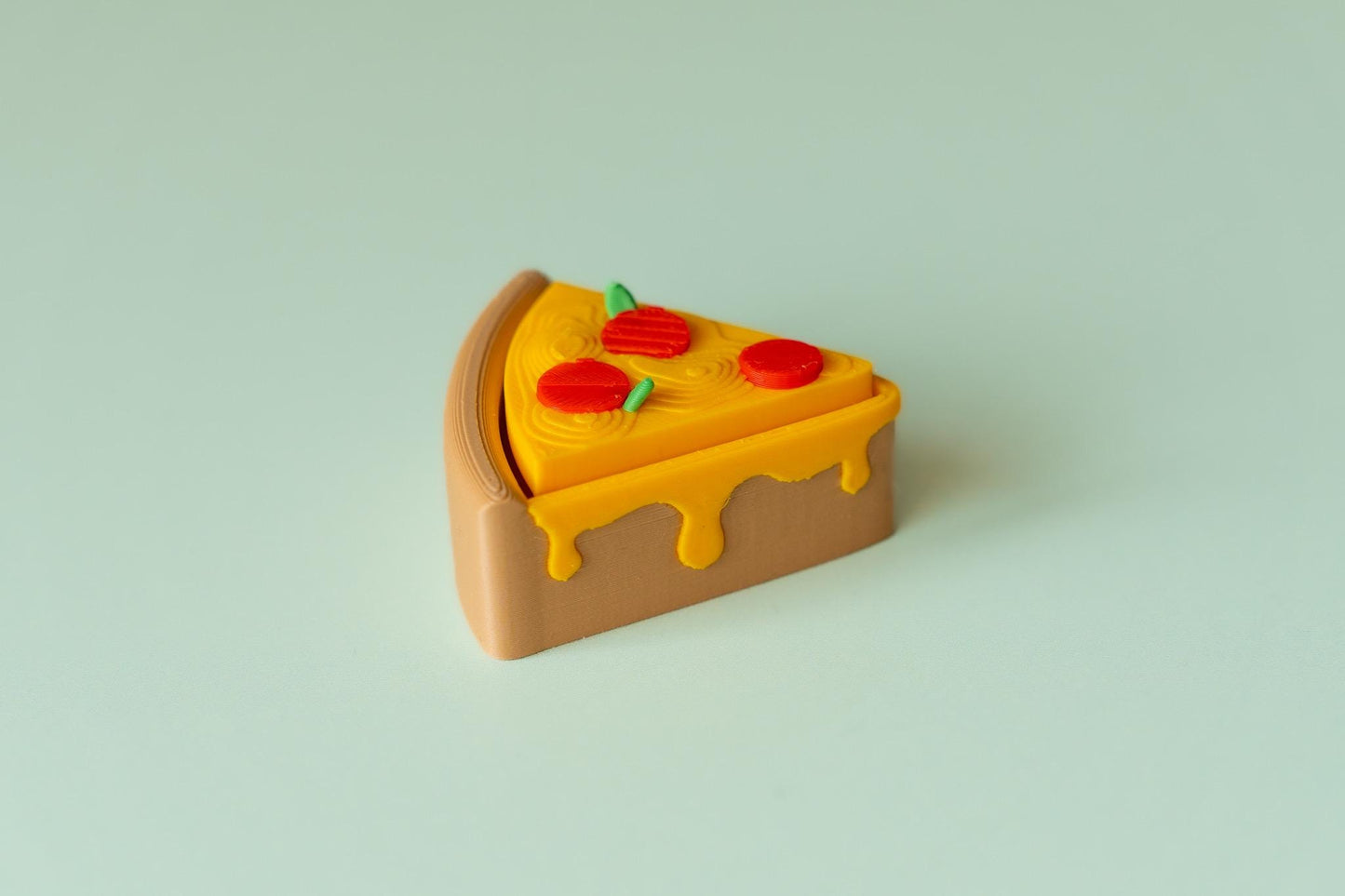 Pizza Slice Fidget Clicker with Wrist Strap or Keychain