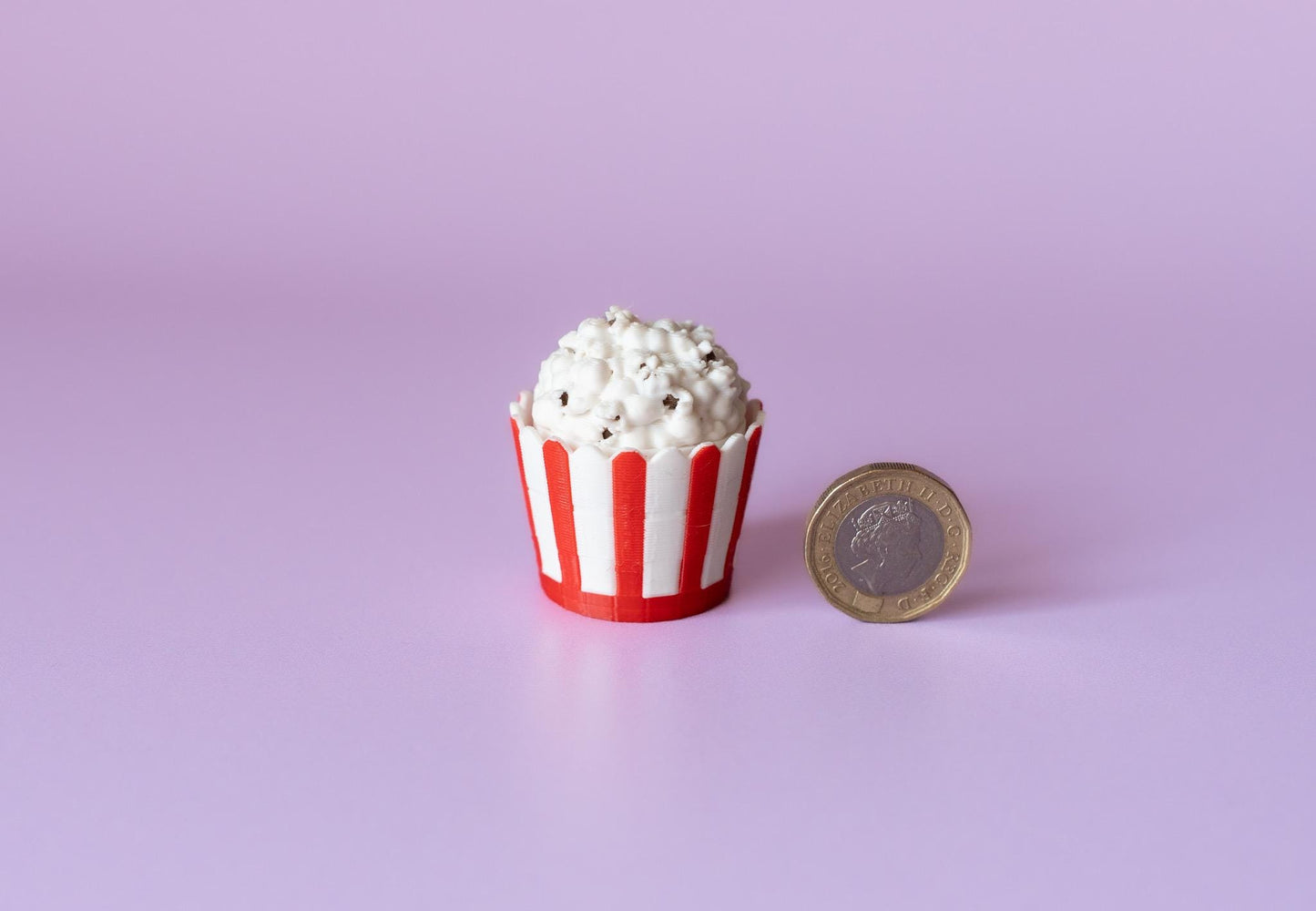 Popcorn Bucket Spinning Top Fidget Clicker with Wrist Strap or Keychain