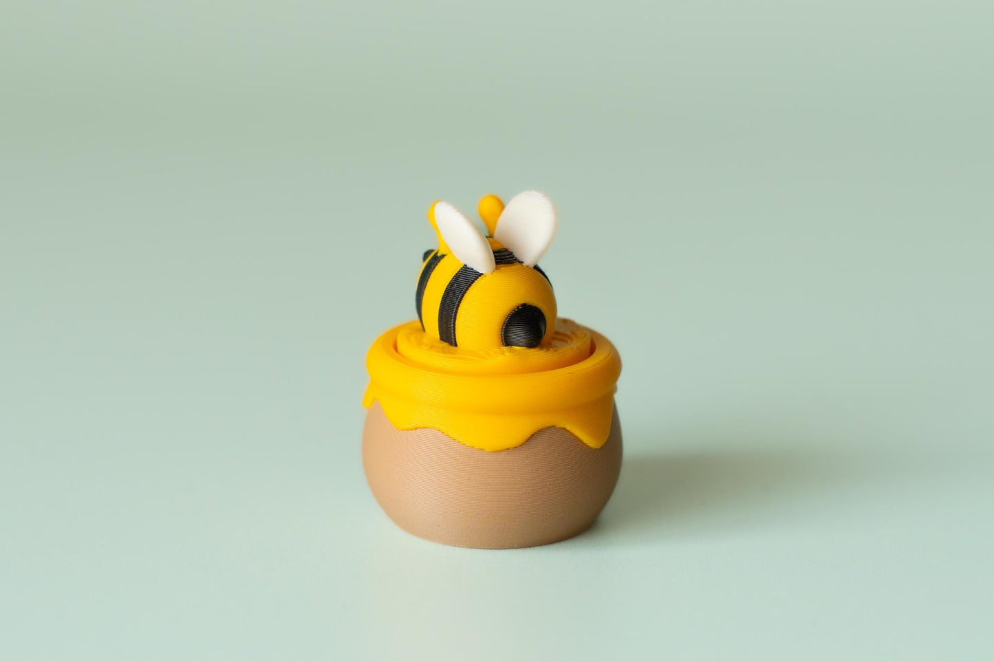 Bumble Bee Honey Pot Fidget Clicker with Wrist Strap or Keychain - Happy Tappy Shop