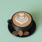 Coffee Cup & Beans Fidget Clicker with Wrist Strap or Keychain