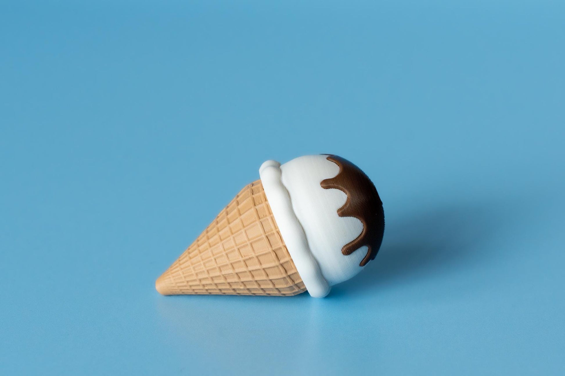 Ice Cream Cone Fidget Clicker with Wrist Strap or Keychain