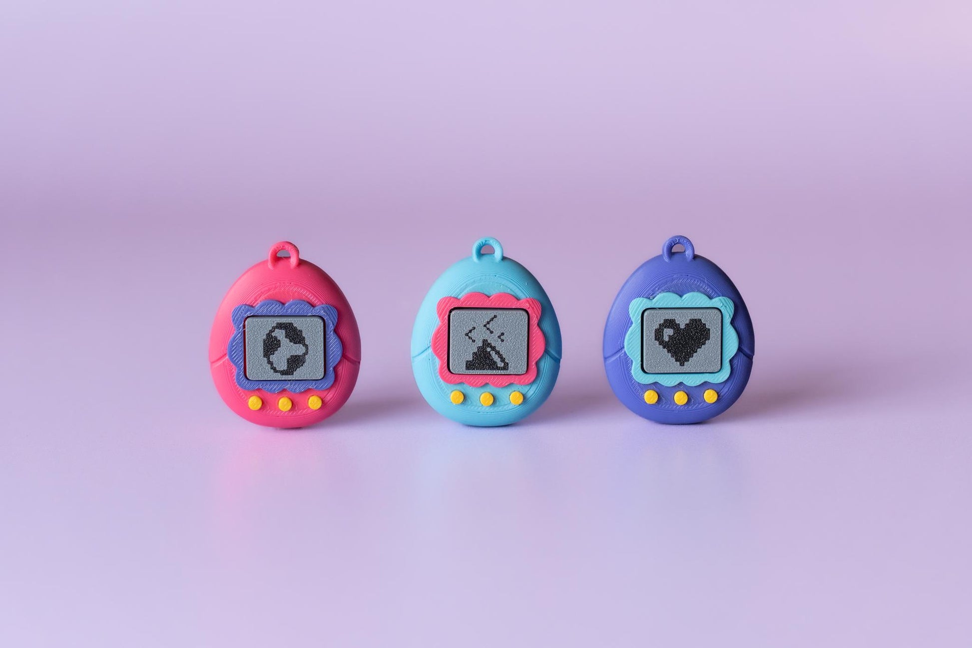 90's Virtual Pet "V-Pet" Fidget Clicker with Wrist Strap or Keychain (Colour Pop Series)