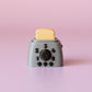 Toaster with Toast Slices Fidget Clicker with Wrist Strap or Keychain - Happy Tappy Shop