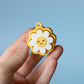 Mini Happy Flower Fidget Clickers with Wrist Strap or Keychain