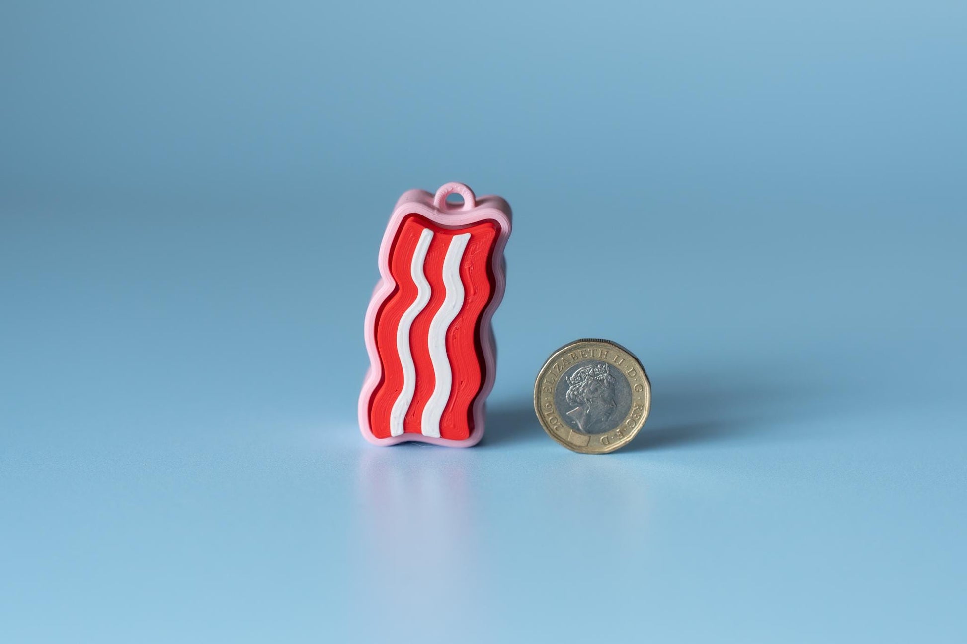 Streaky Bacon Fidget Clicker with Wrist Strap or Keychain