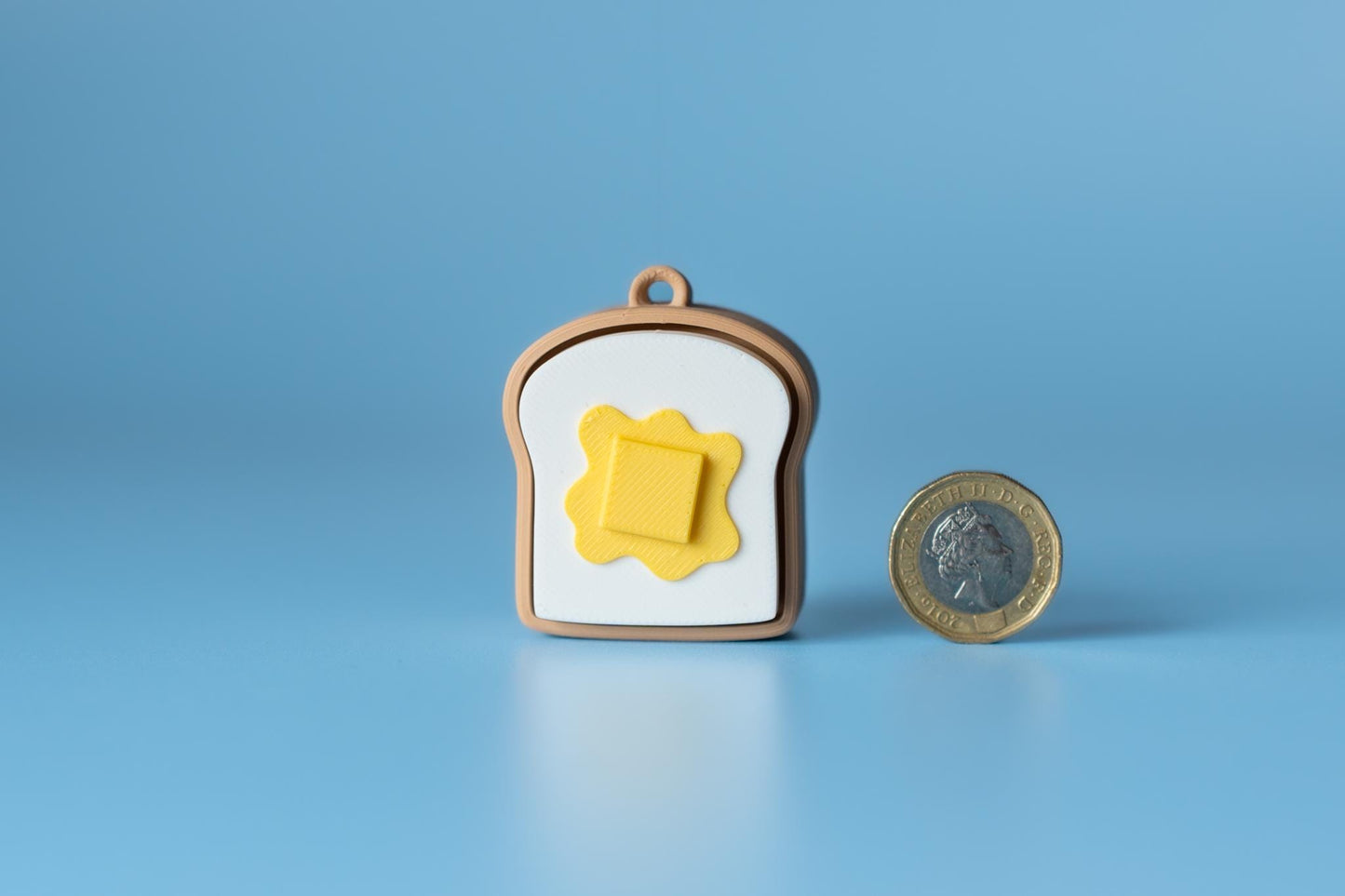 Butter on Toast Fidget Clicker with Wrist Strap or Keychain