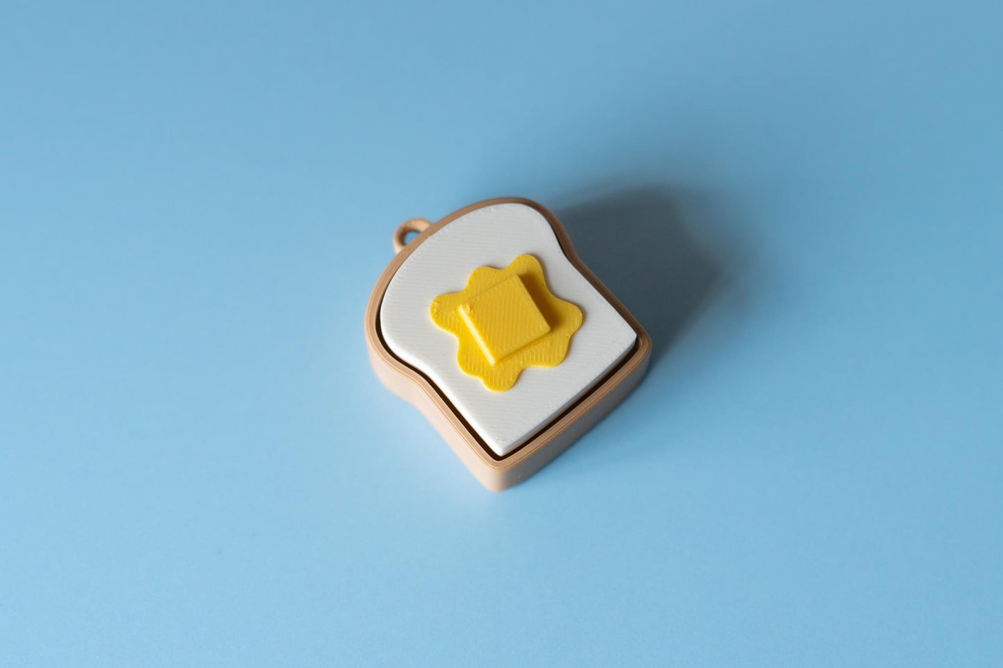 Butter on Toast Fidget Clicker with Wrist Strap or Keychain