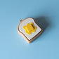Butter on Toast Fidget Clicker with Wrist Strap or Keychain