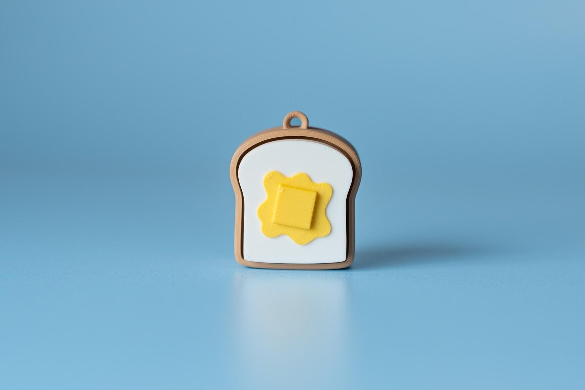 Butter on Toast Fidget Clicker with Wrist Strap or Keychain