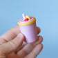 Strawberry Lemonade Fidget Clicker with Wrist Strap or Keychain