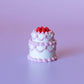 Strawberry Birthday Cake Fidget Clicker with Wrist Strap or Keychain