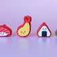 Happy Sushi Fidget Clickers with Wrist Strap or Keychain
