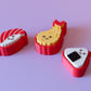 Happy Sushi Fidget Clickers with Wrist Strap or Keychain