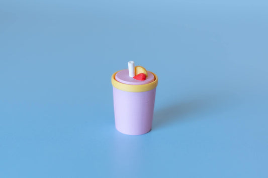 Strawberry Lemonade Fidget Clicker with Wrist Strap or Keychain