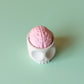 Brain in Skull Spooky Halloween Fidget Clicker with Wrist Strap or Keychain