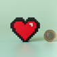 Retro 8‑Bit Heart Fidget Clicker - Pixel Style Sensory Desk Fidget with Keyring or Wrist Strap