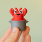 Lobster in Pot Fidget Clicker with Wrist Strap or Keychain