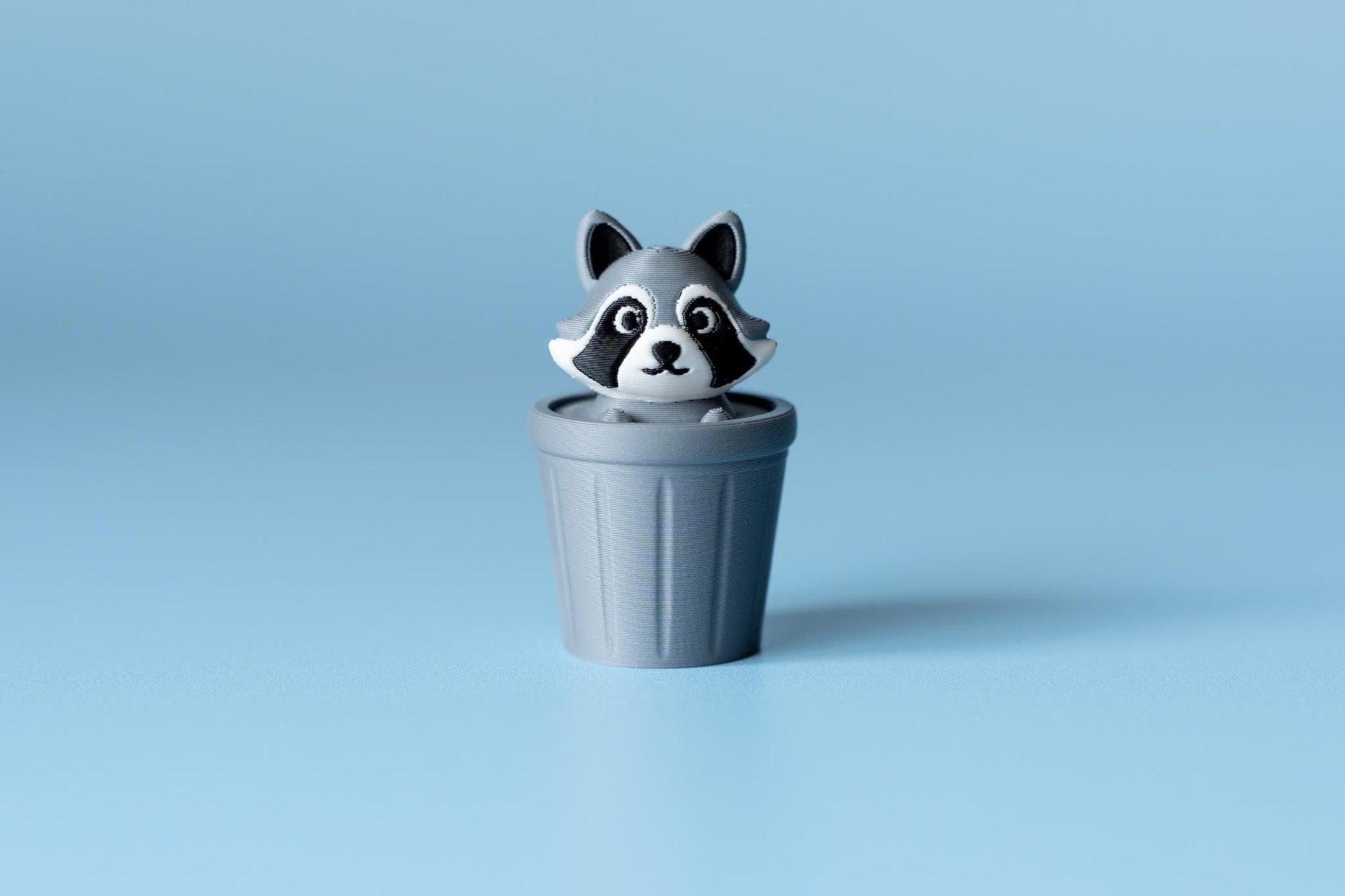 Raccoon in Trash Can Fidget Clicker with Wrist Strap or Keychain