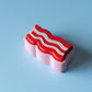 Streaky Bacon Fidget Clicker with Wrist Strap or Keychain