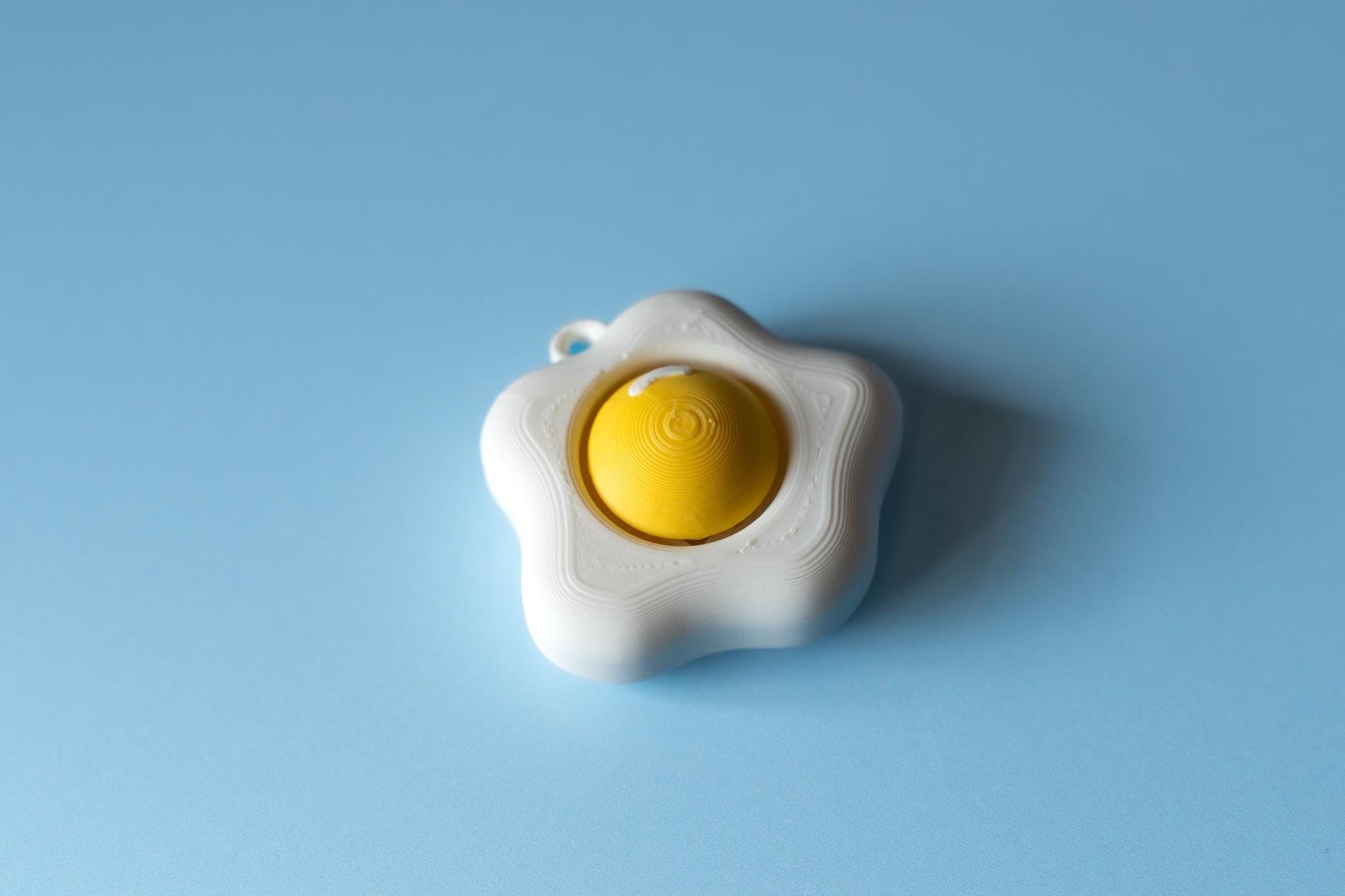 Fried Egg Fidget Clicker with Wrist Strap or Keychain