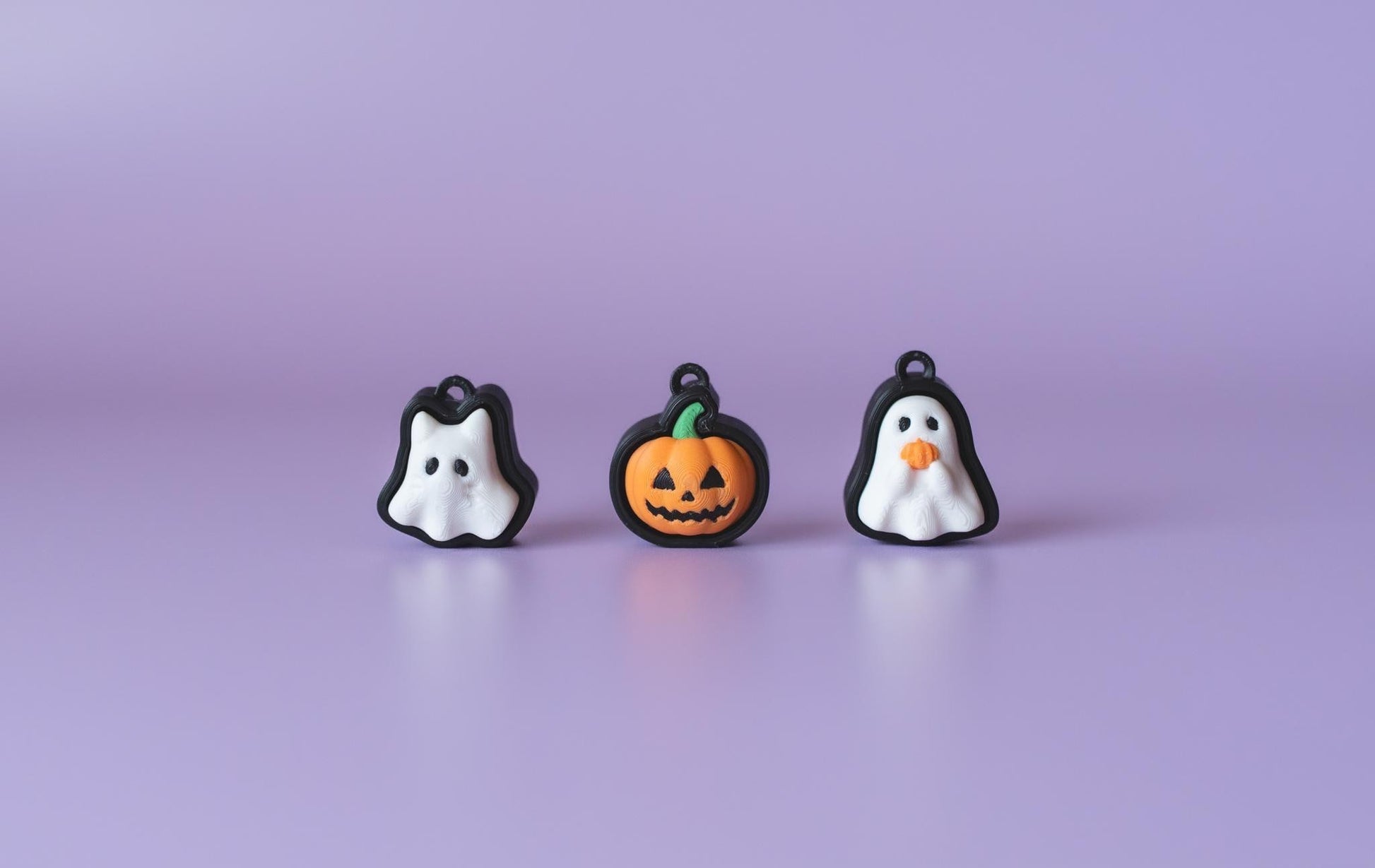Spooky Ghosts & Pumpkin Halloween Fidget Clickers with Wrist Strap or Keychain