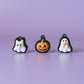 Spooky Ghosts & Pumpkin Halloween Fidget Clickers with Wrist Strap or Keychain