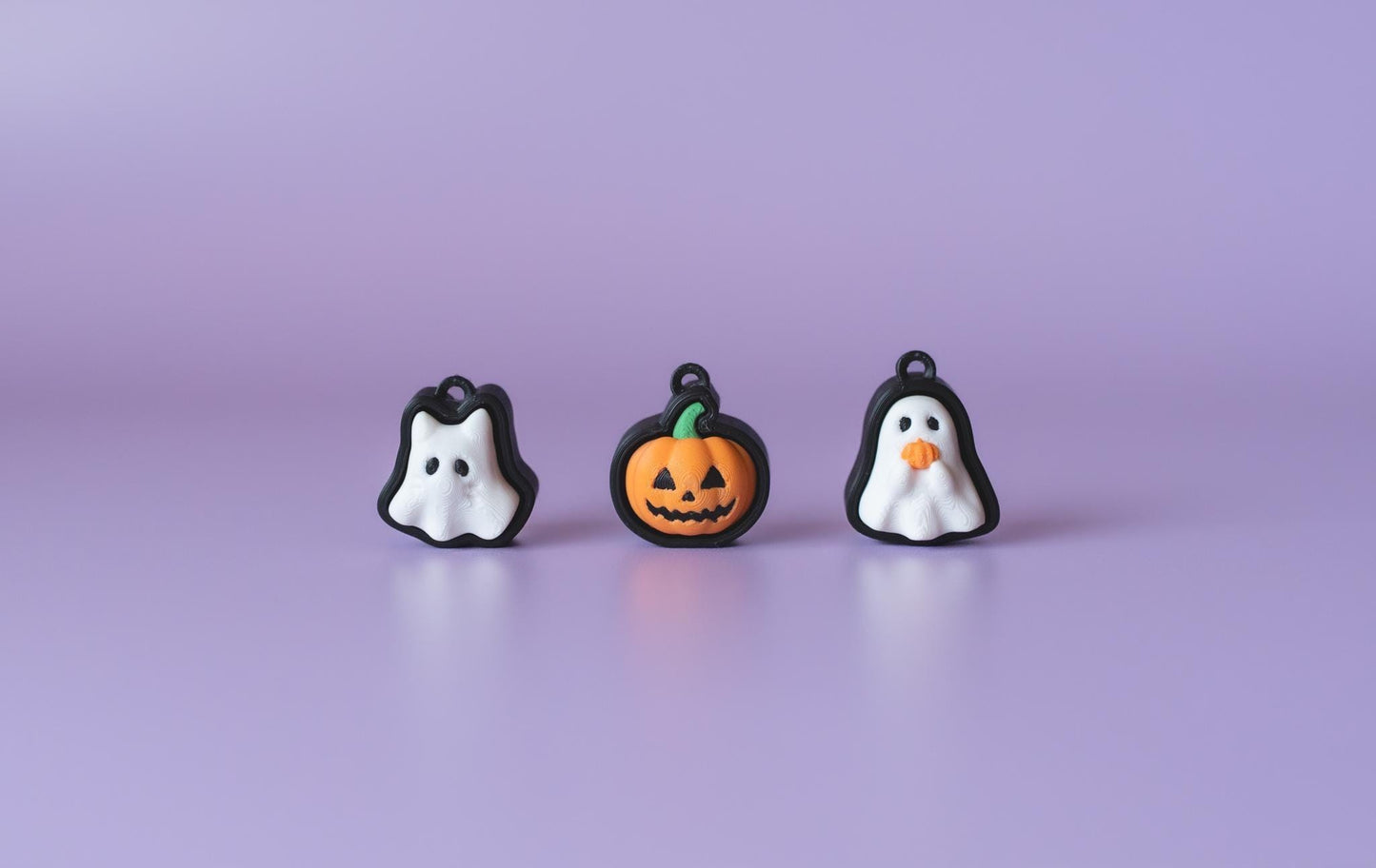 Spooky Ghosts & Pumpkin Halloween Fidget Clickers with Wrist Strap or Keychain