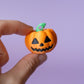 Pumpkin Jack o' Lantern Spooky Halloween Fidget Clicker with Wrist Strap or Keychain
