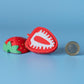 Strawberry Slice Fidget Clicker with Wrist Strap or Keychain