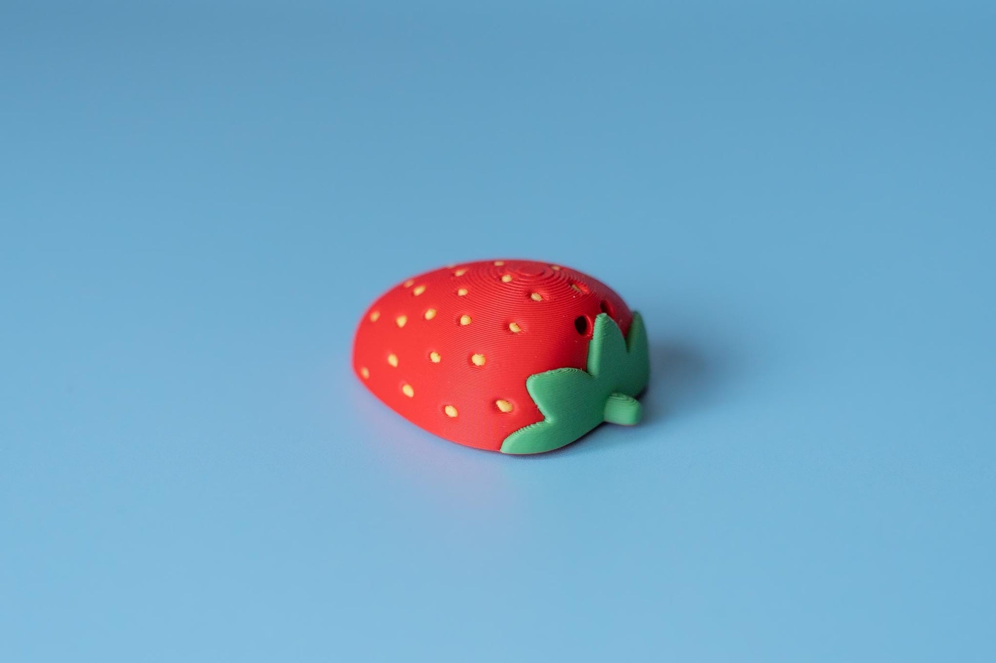 Strawberry Slice Fidget Clicker with Wrist Strap or Keychain