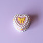 Heart Shaped Bow Topped Birthday Cake Fidget Clicker with Wrist Strap or Keychain