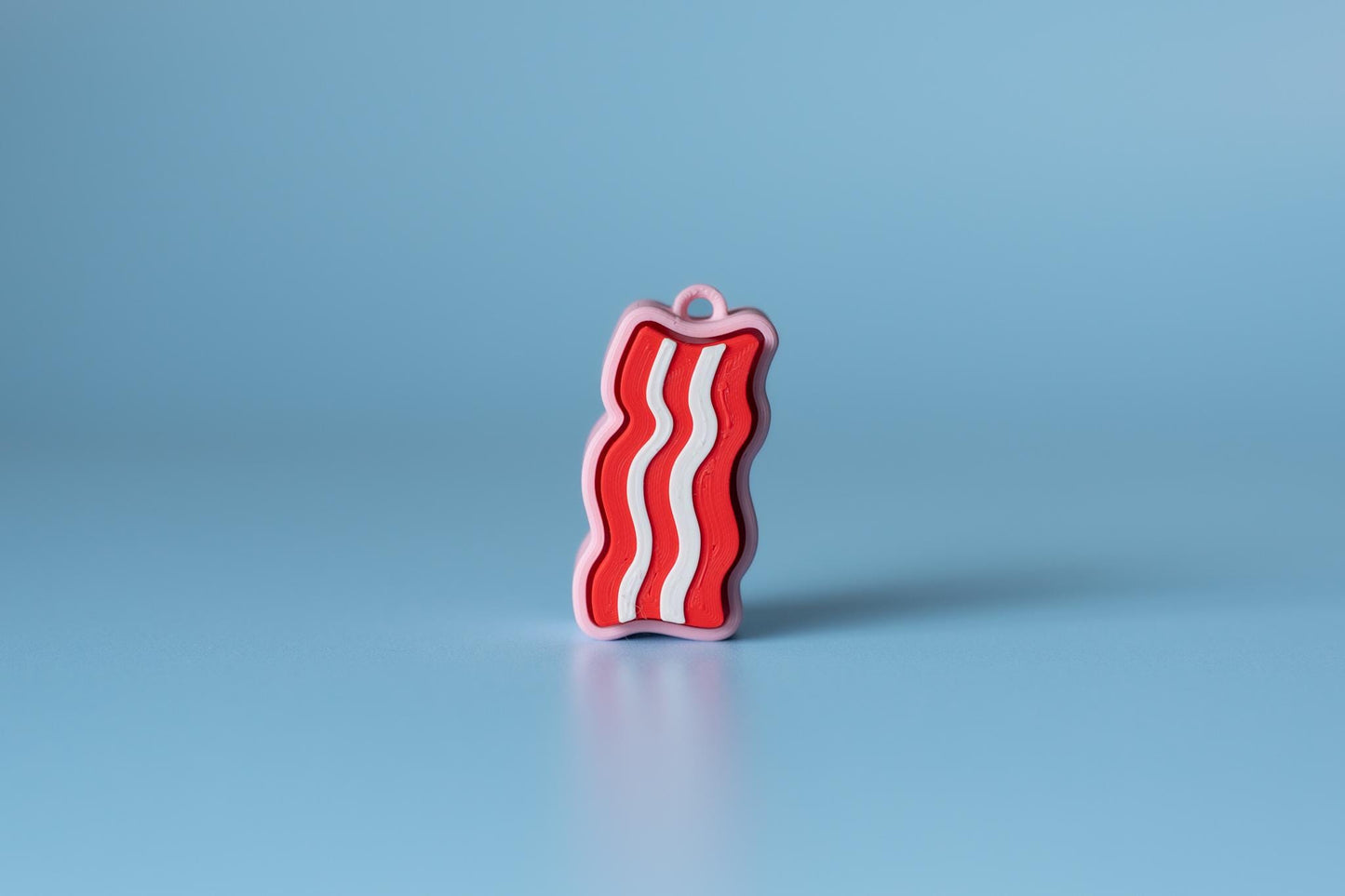 Streaky Bacon Fidget Clicker with Wrist Strap or Keychain